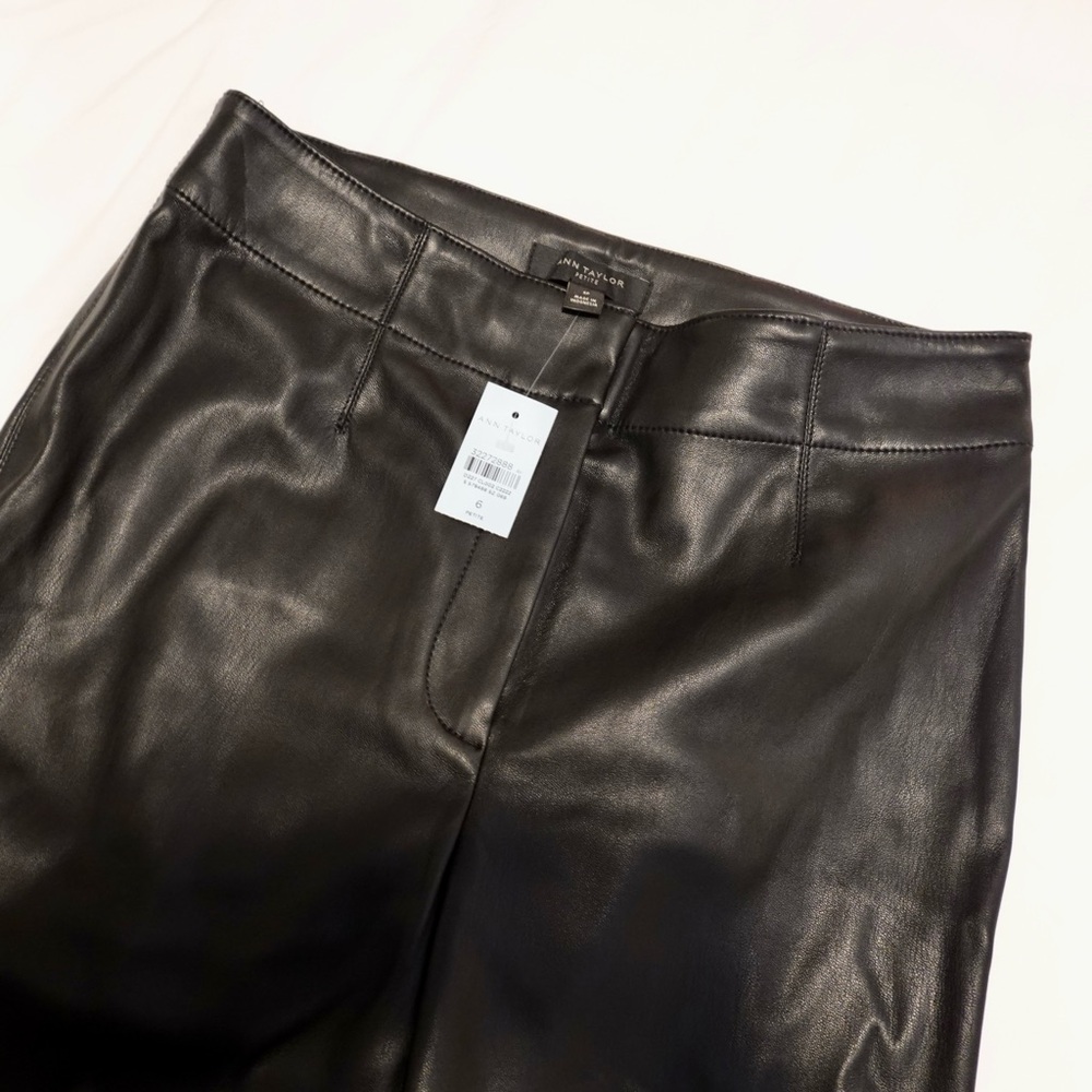 Ann Taylor Black Leather Pants